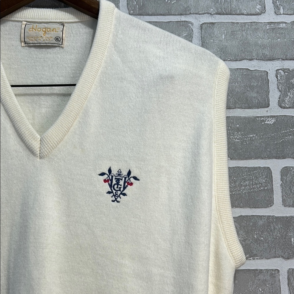 VTG Hogan Traverse City Country Club Sweater Vest XL USA Made Golf Grandpa Core - Picture 3 of 7